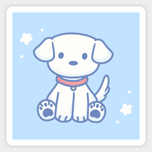 Cute white dog Magnet